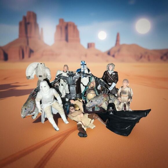 Amazon.com: Star Wars The Vintage Collection Gaming Greats  Vintage 2000s Star Wars Action Figures Mastiffs Storm Troopers Kaadu B17